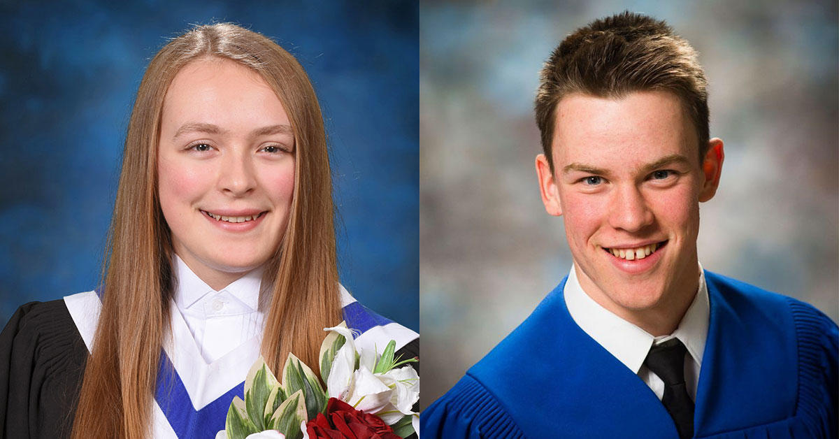 Angéline Lafleur, à gauche, et Jeremy Leigh, à droite.