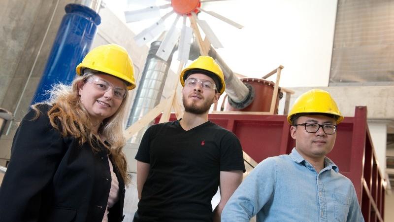 Des chercheurs du laboratoire d’étude des vents de l’Université d’Ottawa.