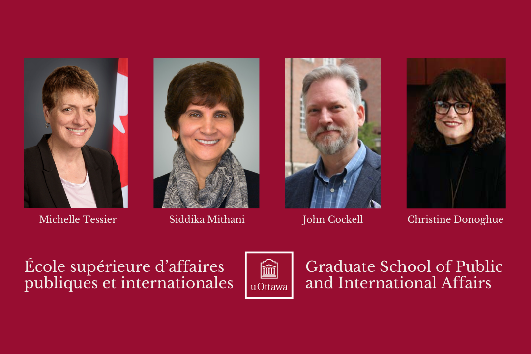 4 nouveaux professionnels en résidence Michelle Tessier, Dr. Siddika Mithani,  Dr.  John Cockell et Christine Donoghue. 