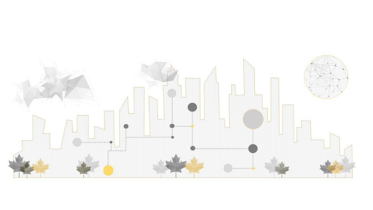 Graphique d'un paysage urbain