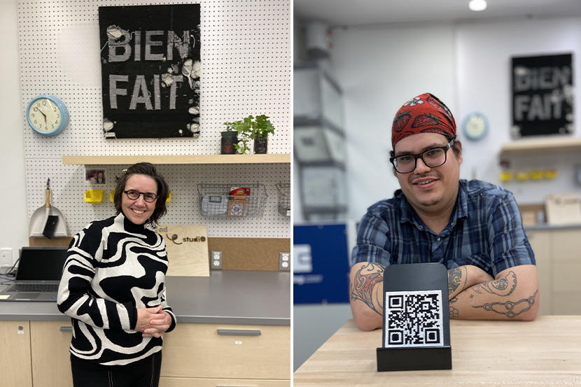 Les artistes Greta Grip et Craig Commanda dans l'édstudiO.