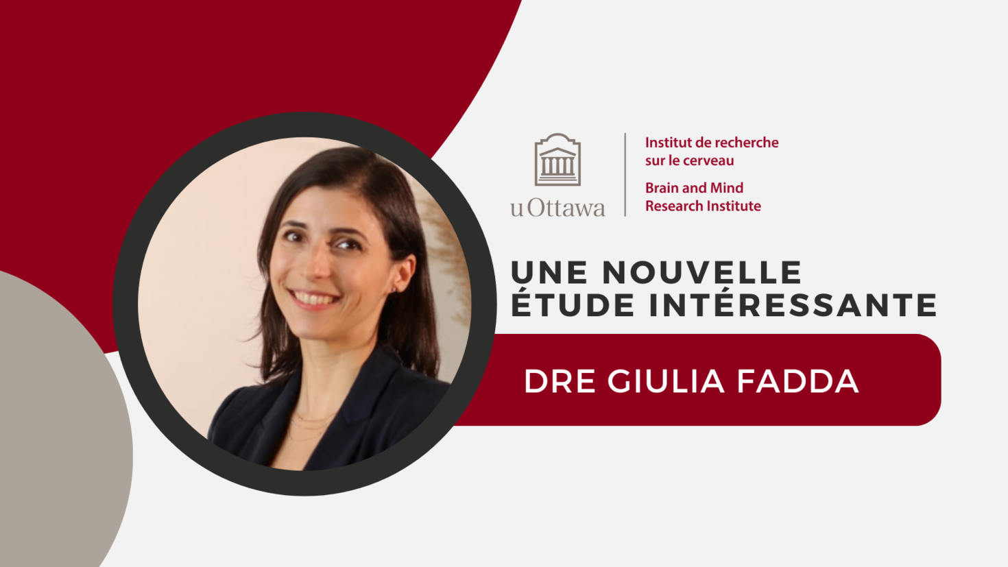 Le plus récent article de la Dre Giulia Fadda clarifie le lien entre le ...