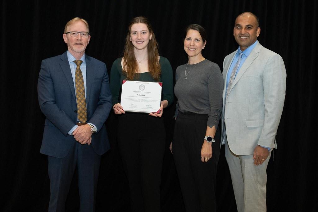 Excellence in Anatomical Siences Education award winner with leaders