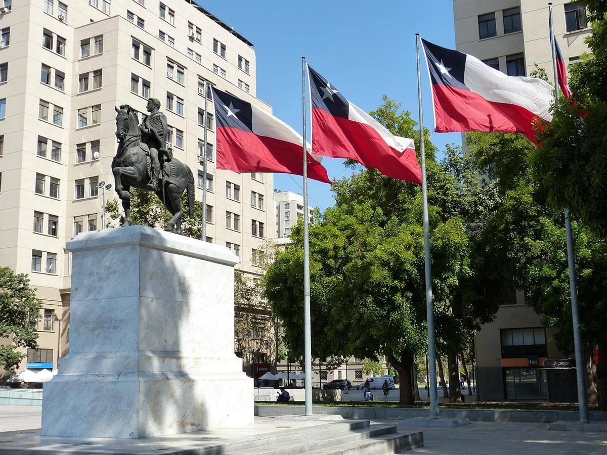 Square in Santiago, Chile