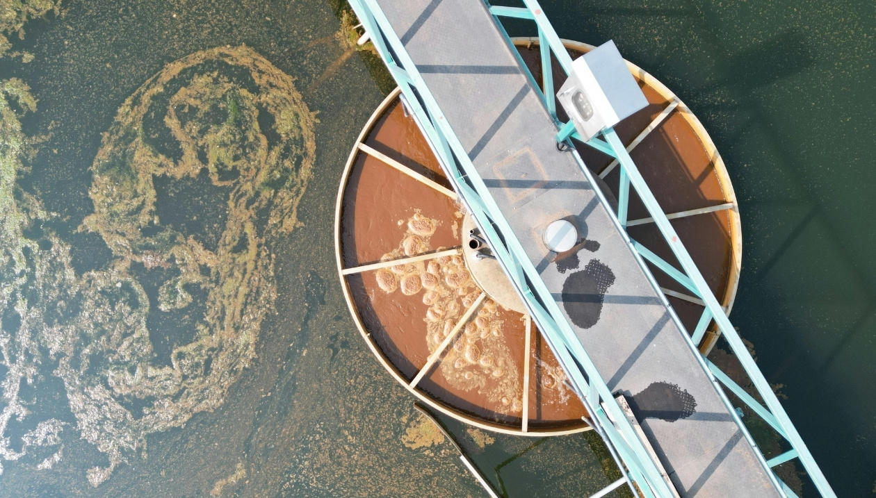 A wastewater system.