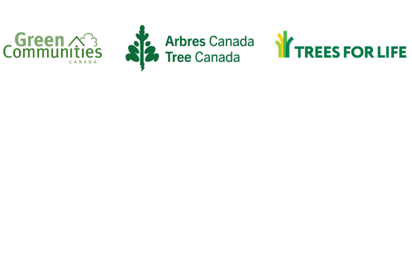 Logo: Green Communities, Trees for Life et Arbres Canada