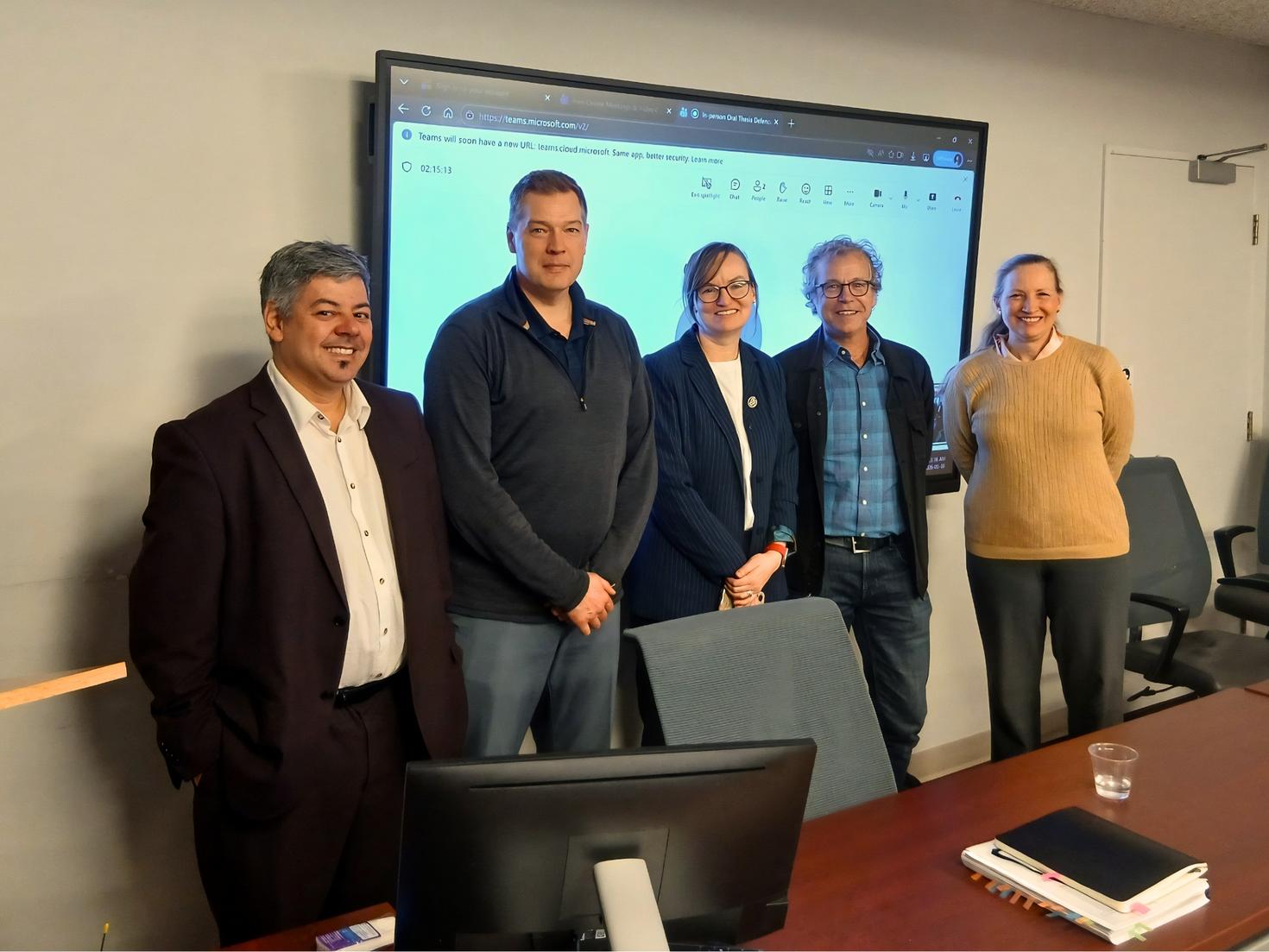 From left to right João Velloso, Jeremy De Beer, Tenille Brown, David Wiseman & Elizabeth Judge