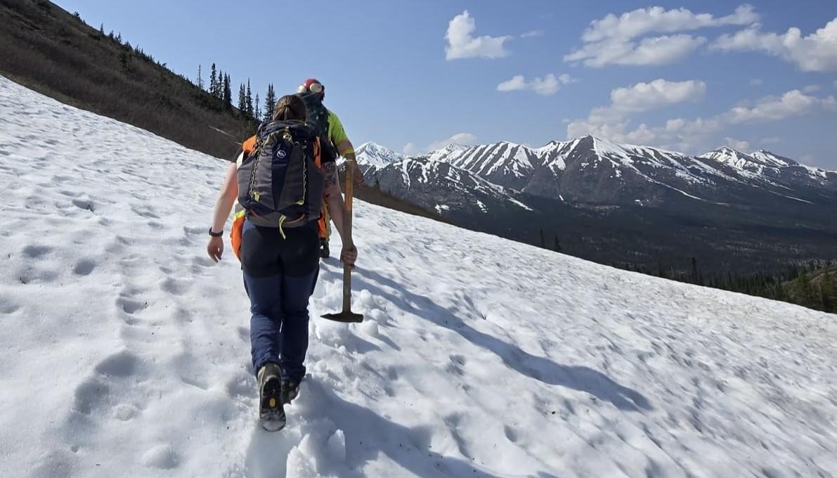 Laurence Hamel on a expedition in Yukon. 