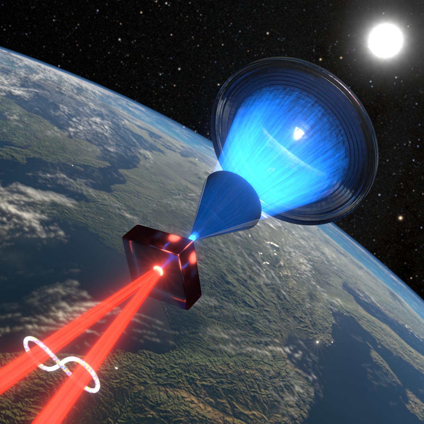 Une première mondiale : génération de photons quantiquement intriqués grâce à la lumière solaire