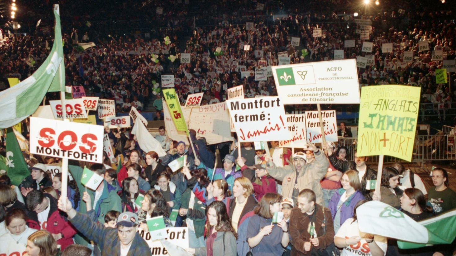 Demonstration on March 17, 1997, in support of SOS Monfort.
