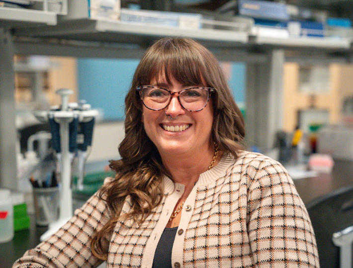 Shannon Bainbridge in her lab