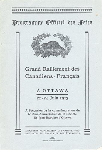 Official program booklet of the Grand ralliement des Canadiens-Français.