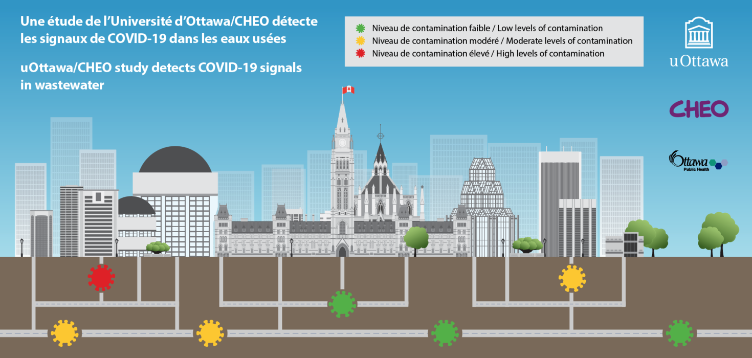 Illustration d'un paysage urbain et de son réseau d'égouts