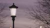 light post at sundown