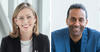 collage of portraits of Monique Leroux and Stéphane Brutus