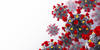 Microscopic view of COVID-19 virus.