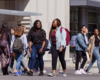 Students on campus.