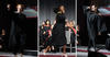 photos of students crossing the stage in a distinct way