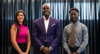 Abigail Fabian Gonzalez and Louis Philippe Ariel Nanihio standing next to Wes Hall