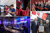Photo-montage des différents moments marquants de 2023 à l'Université d'Ottawa:une classe dans le nouveau pavillon de la Faculté des Sciences de la santé; la chancelière, Claudette Commanda, lors de son installation; l’inauguration du programme Pharm. D. en français; le nouveau Laboratoire uOttawa-IBM Cyber Range; et la cérémonie pour la Journée du patrimoine du Collège de Bytown en l’honneur du 175e anniversaire de l’Université d’Ottawa.