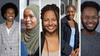 Collage of five black students featured in the article.