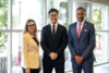 Vice-dean research Silvia Bonaccio, Christopher Sun, and Telfer Dean Stéphane Brutus