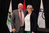 Vice-President, Research and Innovation Sylvain Charbonneau and Lucie Hotte, the first-ever winner of a prize for excellence in research on the Francophonie, sponsored by the CRCCF