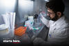 Man in a lab with samples