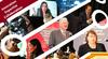 montage of photos of various person during an event