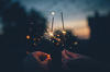 Hands holding sparklers