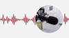 Microphone in a collage with vibration lines