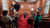Person doing an interview in the Supreme court