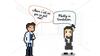 Discussion between a patient and a doctor. Doctor (in French): ''Alors c'est où que ça fait mal?'' Patient (in English): ''Mostly in translation...''