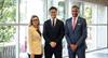 Vice-dean research Silvia Bonaccio, Christopher Sun, and Telfer Dean Stéphane Brutus