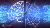 Illustration of a brain intersecting with technology.