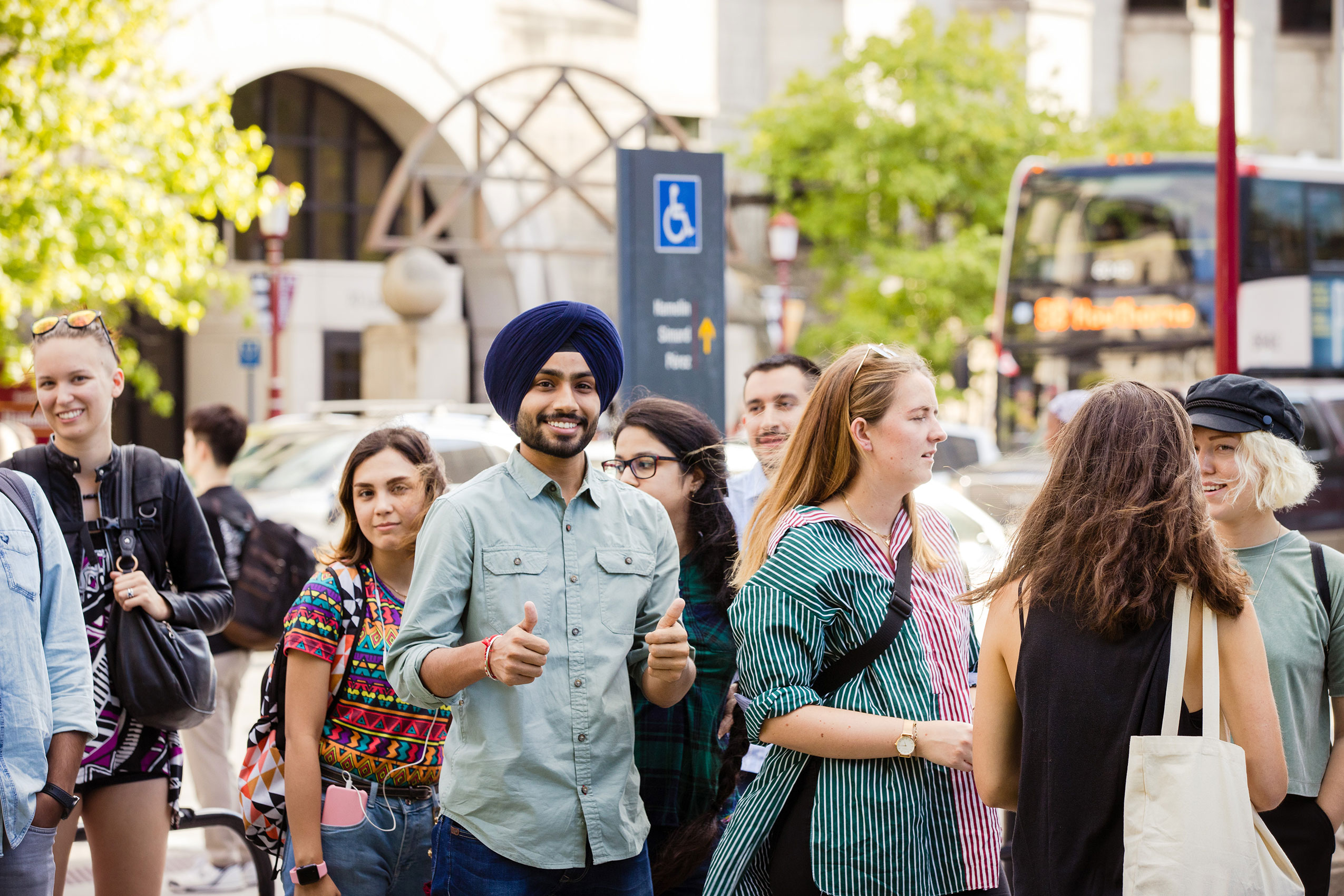 students at welcome week international event