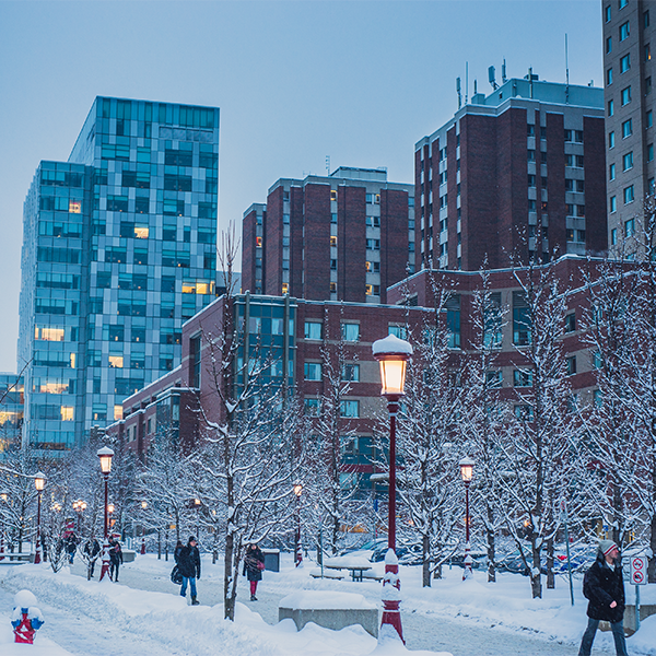 Campus view during winter