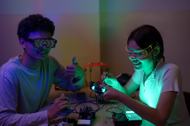 students in a lab