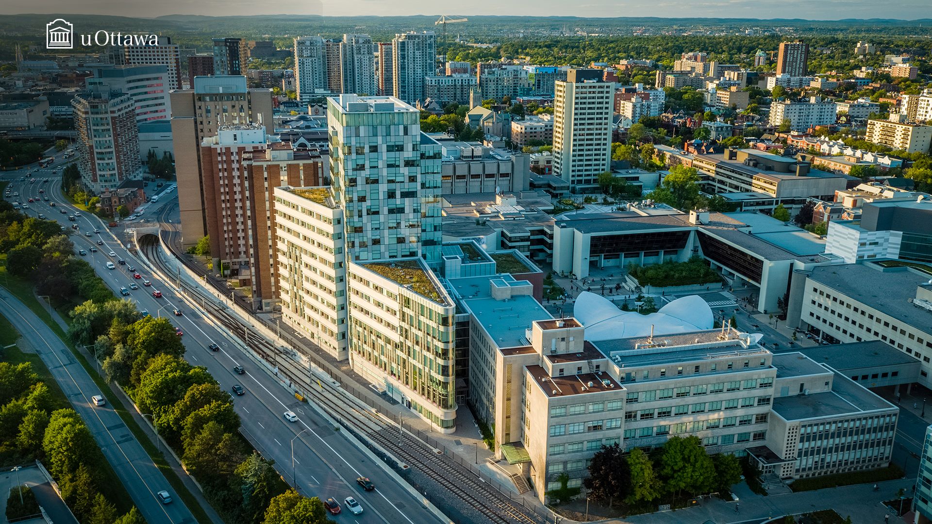 uOttawa campus view from the sky