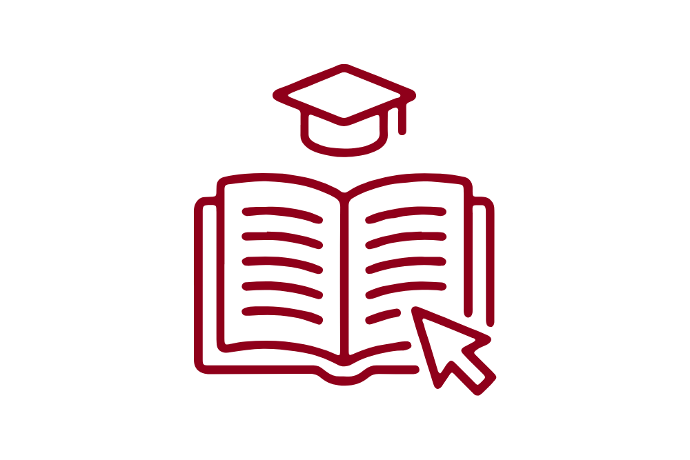 Academic icon representing university learning and course credits.