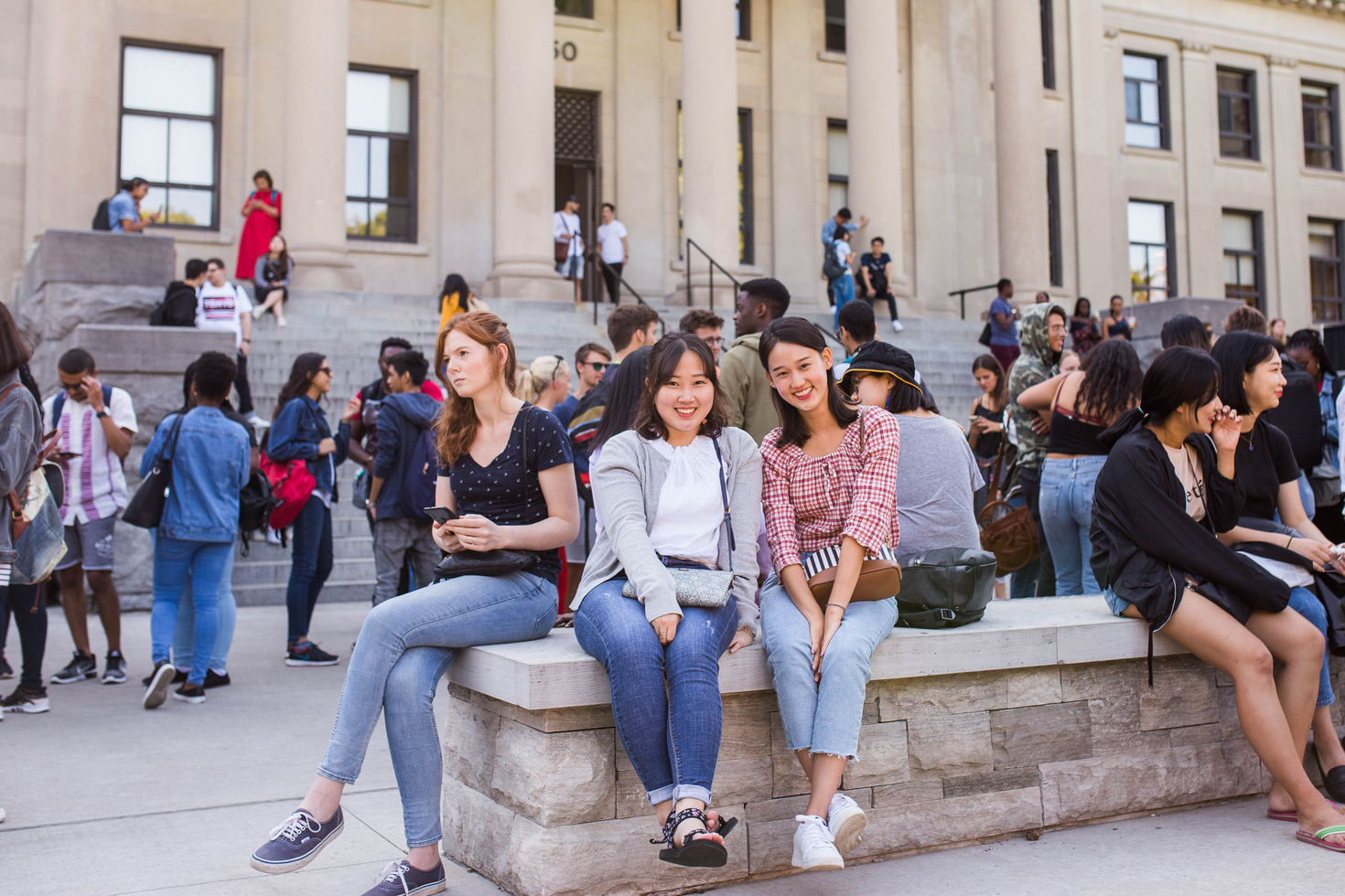 happy students at international get together