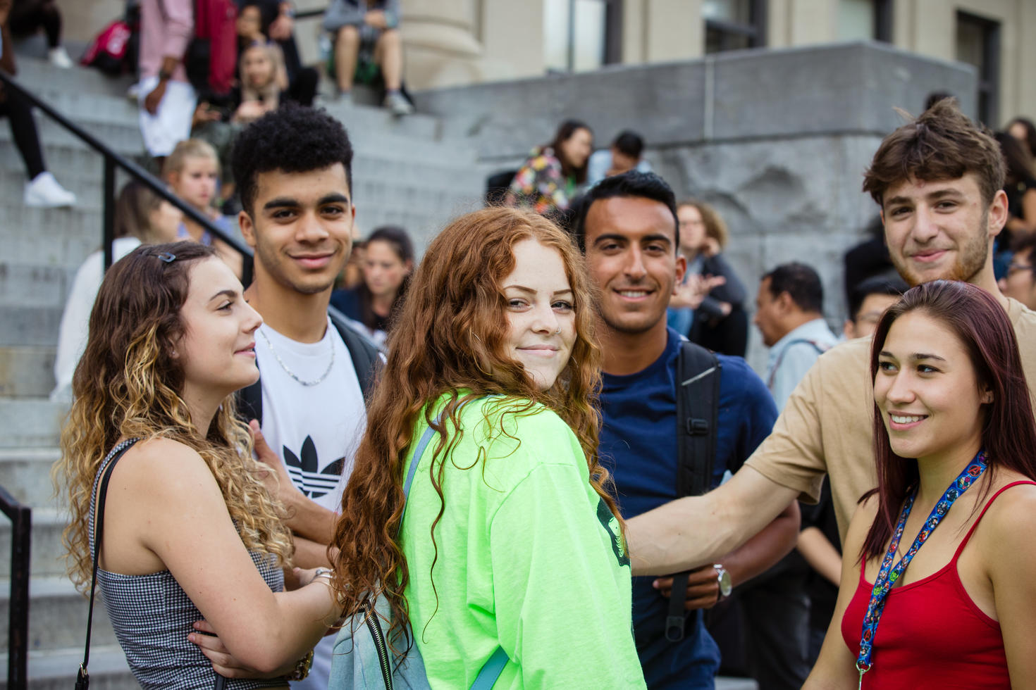 international students on campus at the international picnic