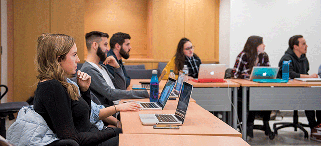 Students on their laptops