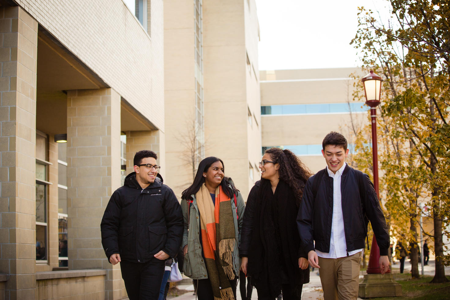 students on campus