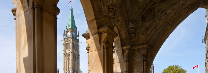 view of parliament peace tower