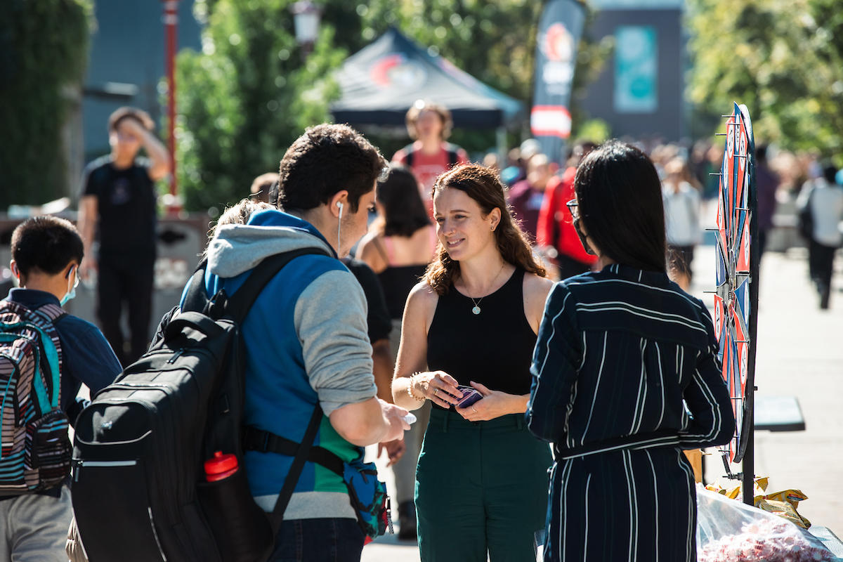 Students on campus.