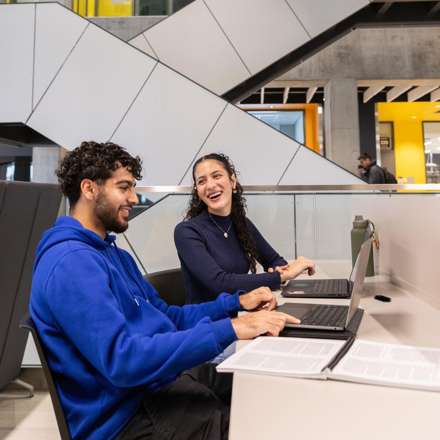 Students laughing