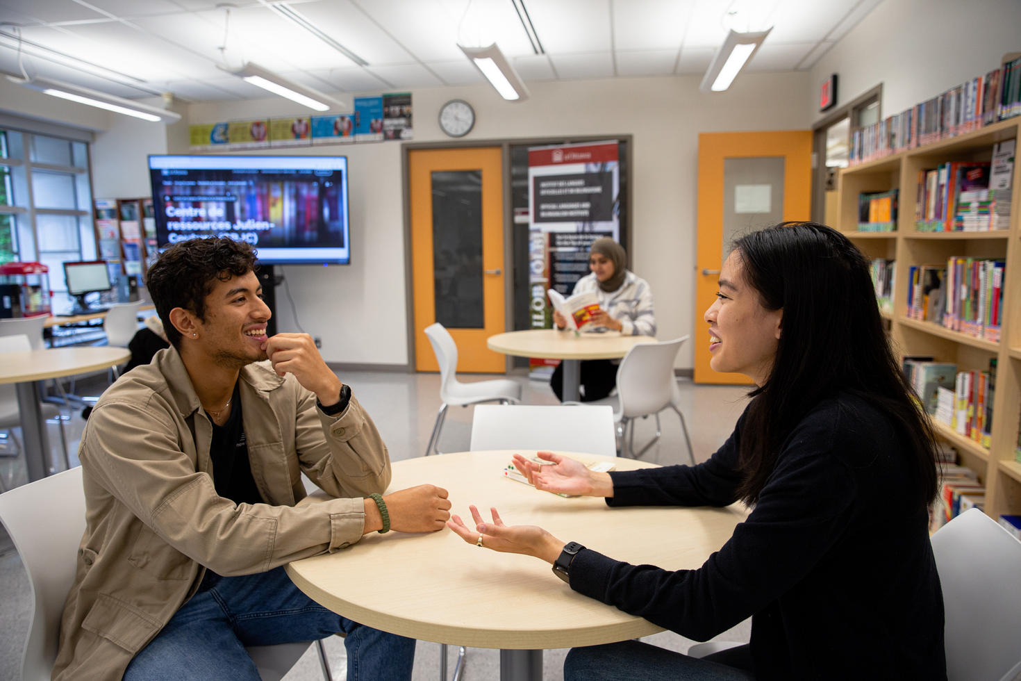 Students talking