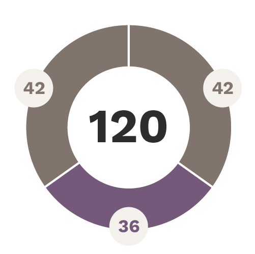Circular graphic representing joint honours bachelor