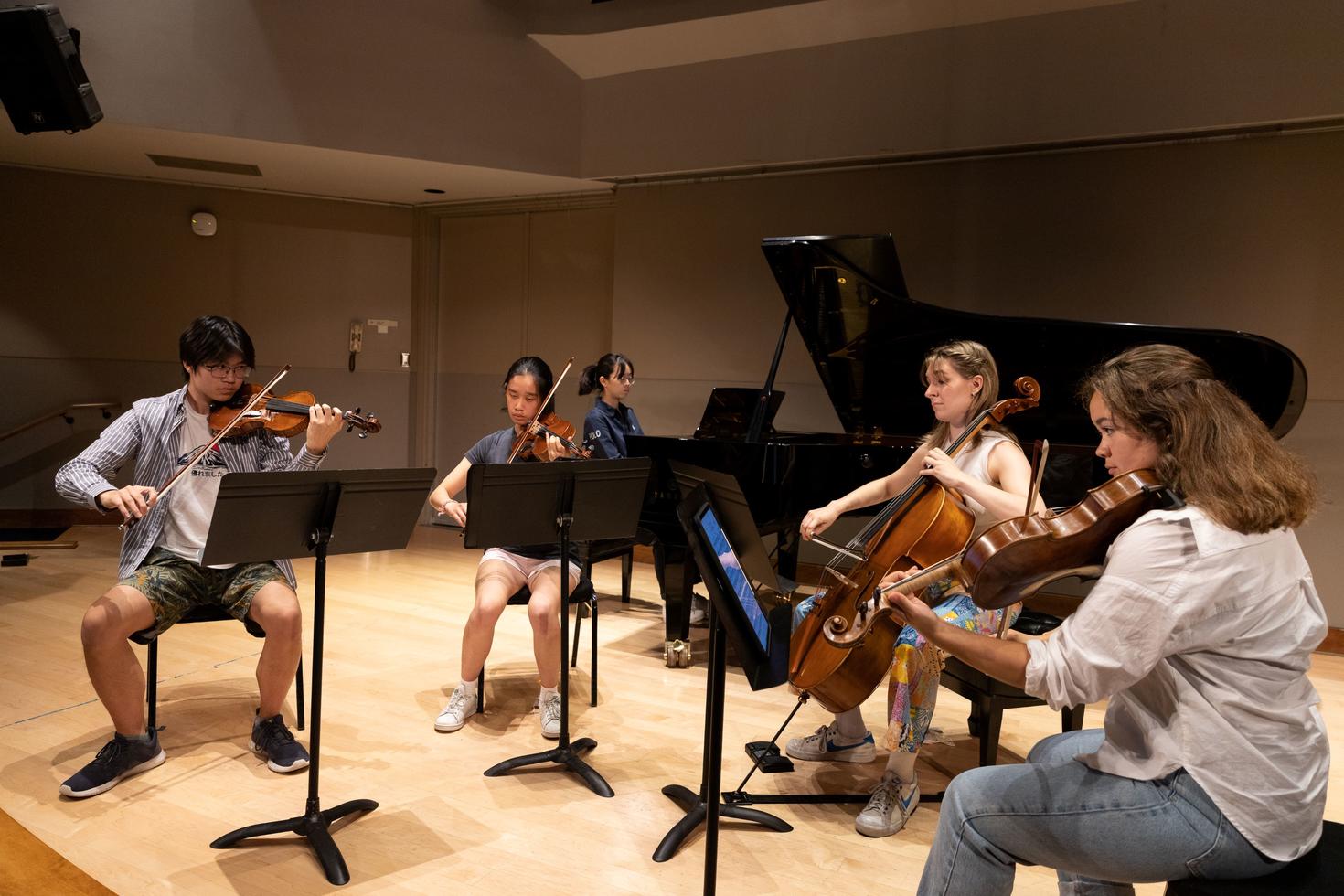 Students playing music